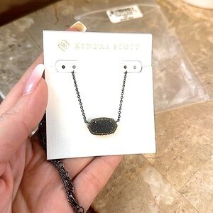 NEW Kendra Scott Black Elisa Necklace